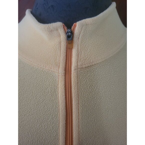 L.L. Bean Womens Yellow Full-Zip Fleece Jacket W/ Pockets Size L - Picture 2 of 9